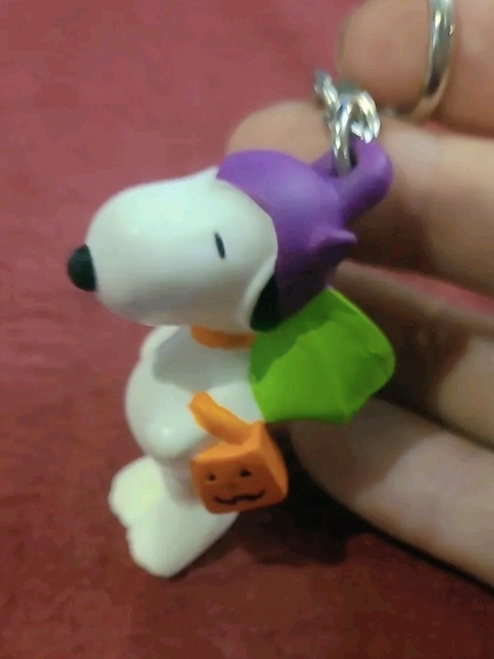 Vintage Peanuts Snoopy Witch Costume Halloween PVC Keychain